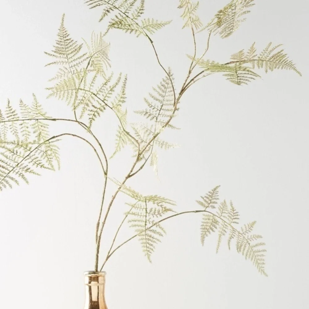 Anthropologie Gold Faux Fern Branch (One)